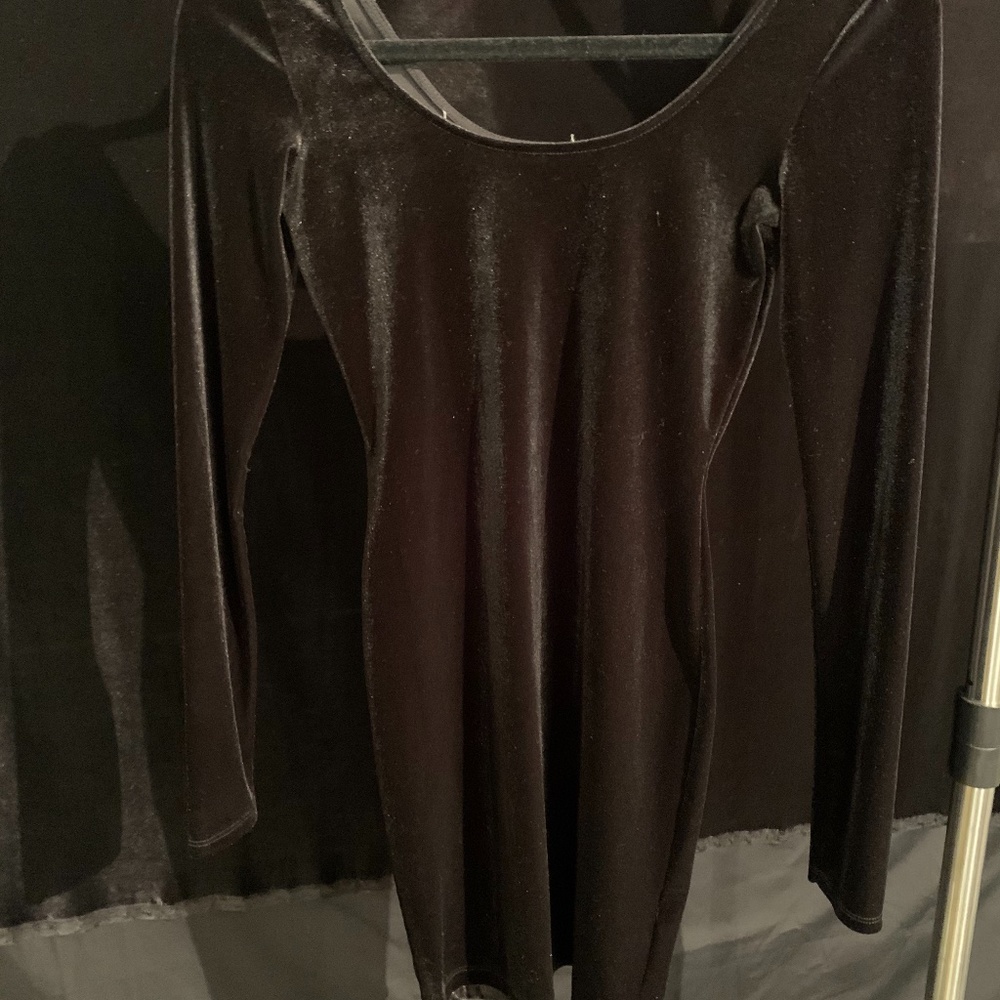 Black Mini Velvet Dress Size S